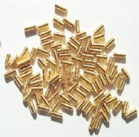 100 7mm Gold Plated Metal Coil Beads